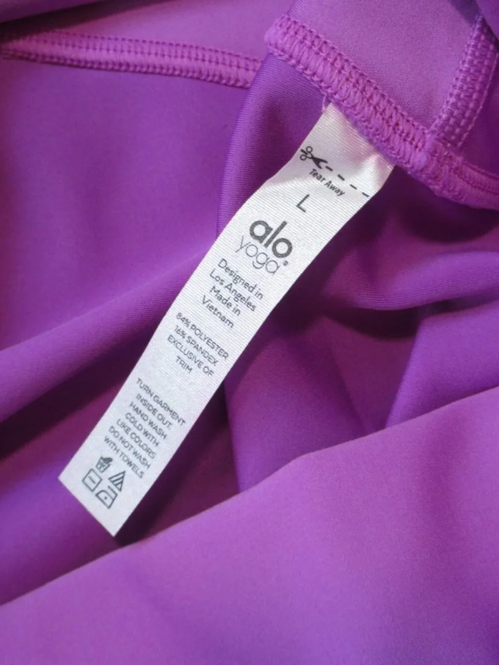 NWT Alo Yoga High-Waist Airlift Legging in Electric Violet Stretch Workout L